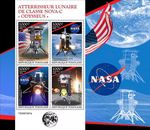 ODYSSEUS IM-1 Nova-C NASA Lunar Lander Moon Space MNH 4v-Stamp Sheet (2024 Togo)