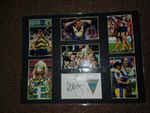 Photo montage of Lee Briers at Warrington Wolves with autograph. 40 x 30 cm.