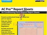 S080353GB Advanced Engineering AC-PRO Part Request Reports (50 Sheets)