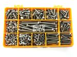 475 ASSORTED PIECE, A2 M4 FULLY THREADED BOLTS NUTS WASHERS SCREWS STAINLESS KIT