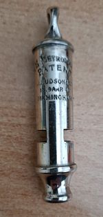 Antique J Hudson & Co “The Metropolitan” Patent Whistle – 13 Barr St Birmingham