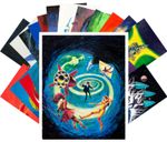 Postcard Pack (24 pcs) Vintage Sci-Fi Psychedelic Comic Art by Gaughan CC1196