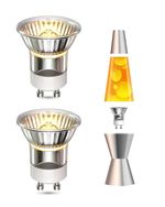 Lamptobe 2 Pack Mini MR11 GU10 Lava Lamp Replacement Bulb 35W - Mr11 35w 