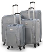 Soft Sided 4 Piece EVA Luggage Set Lightweight Expandable Spinner Suitcases