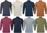 Mens Mock Neck Jumper Top Lightweight Baselayer Turtle Funnel Neck by Beebizco