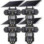 1-4PCS 4G LTE Sim Card Wireless CCTV Camera Security Outdoor Battery Solar Panel