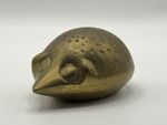 Vintage Brass Hedgehog Figurine Paperweight – Retro Minimalist Design