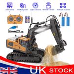 Remote Control Excavator Toy Children's RC Toy with Metal Shovel Lights &Sound