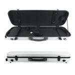 4/4 violin Case mixed Carbon fiber White case Light  Sheet bag Code lock new