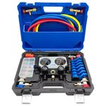 R-134A Air Conditioning Diagnostic A/C Manifold Gauge Tool Refrigeration Set