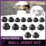 7SizeX2 Universal Multipack Ball Joint Rubber Dust Boot Covers End Track Rod Kit