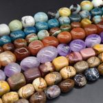 Tumblestone Nugget Beads - 15mm - 20mm - 14" strand, for Jewellery Making