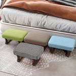 Wooden Small Sitting Stool Sofa Low Footstool Changing Shoes Rest Seat UK STOCK