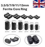 3.5-13mm Ring Core Ferrite Cable Clips EMI RFI Noise Bead Filter Cable Clip UK