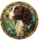 SPRINGER SPANIEL Brown Suncatcher Pendant Birthday Window Present GIFT Art