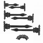 Traditional Spear Hinges | Black Cast Iron | Antique Vintage Traditional | Pair.