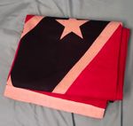 Very Early 20th Century Screened Cotton Beautiful Condition Flag.