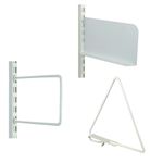 Twin Slot Shelving System Book End Shelf Ends WHITE Accessories Storage Shelf
