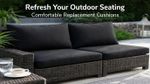 Rattan Garden Furniture Cushion Set Replacement Patio Sofa Cushions