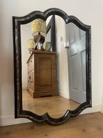 Vintage Large Mirror - Faux Tortoise Shell - Abalone / Mother Of Pearl Inlay