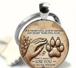 DOG RAINBOW BRIDGE CONDOLENCE KEYRING PENDANT KEEPSAKE