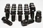 20 x Audi M14 x 1.5, 30mm Thread, Radius Wheel Bolts and Lockers (Black)