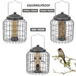 Squirrel Proof Hanging Bird Peanut Fatball Feeder Heavy Duty Garden Wild Birds