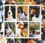 Cocker Spaniel dog 2000 MNH stamp sheetlet