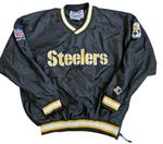 Vintage 90's Pittsburgh Steelers Starter NFL Pro Line Pullover Jacket Men's Larg