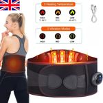Electric Heating Vibration Waist Massager Back Waist Belt Pain Relief Therapy UK