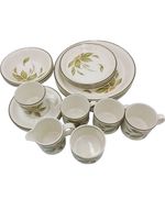 Vintage Dinner Set Floral Pattern 21-Piece Ceramic Tableware - Z#5036