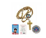 CARLO ACUTIS WOOD ROSARY 3ST CLASS RELIC WITH COA RARE