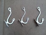 Victorian Cast Iron Coat Hat/Hooks, Shabby Paint