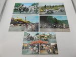 5 x VINTAGE ISLE OF MAN TT & OTHER MOTORCYCLE RACING POSTCARDS