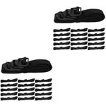 Nylon Lawn Aerator Shoes Straps Adjustable Black for Garden Use
