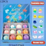 12Pcs, Bath Bomb ,Gift Set,With Surprise, Toys Inside, Bath Bombs for Kids