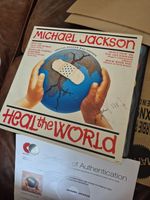 MICHEAL JACKSON SIGNED LP heal The World With COA