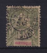 Martinique postage stamp 1 F. Mi. No. 38 canceled