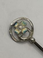 ANTIQUE SILVER AND ENAMEL CHARLES HORNER HAT PIN  (B154)