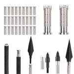 24/50/100pcs DIY Aluminum Arrow Inserts for ID 6.2mm/7.6mm Shaft Bolts & Arrows