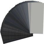 Wet Dry Sandpaper Set 120-5000 Grit Assorted Sheets Wood Metal Polish 48PCS