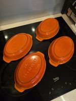 Le Cruset Volcanic Orange Cast Iron Gratin Oval Dish 20D