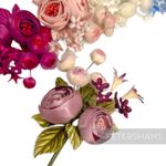 'Felicity' Satin, Velvet & Organza Ranunculus Flower Hat Mount for Millinery