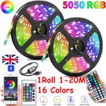 20M LED Strip Lights RGB Colour 5050 Changing Tape Cabinet Kitchen Lighting Xmas