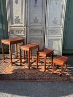 Vintage Chinese Hand  carved rosewood nesting tables 27x20x14”~set Of 4