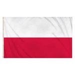 Poland Flag 5*3' 150*90cm Polish Polska 2 Eyelets for Indoor and Outdoor Use