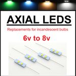 6v 8V Axial VU Meter Lamp Bulb Light LED replacement for HiFi repair Colours