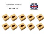 Tissue Box Multipack Tissue Holder Cube Small Wooden Tissue Cover (Pack of 10)