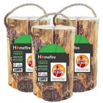 Natural Swedish Fire Log Torch - 2hr Burn Kiln-Dried Wood | Perfect for Camping