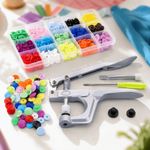 Snaps Fastener Pliers Kit Colored Snap Buttons Press Stud Button DIY Sewing Tool